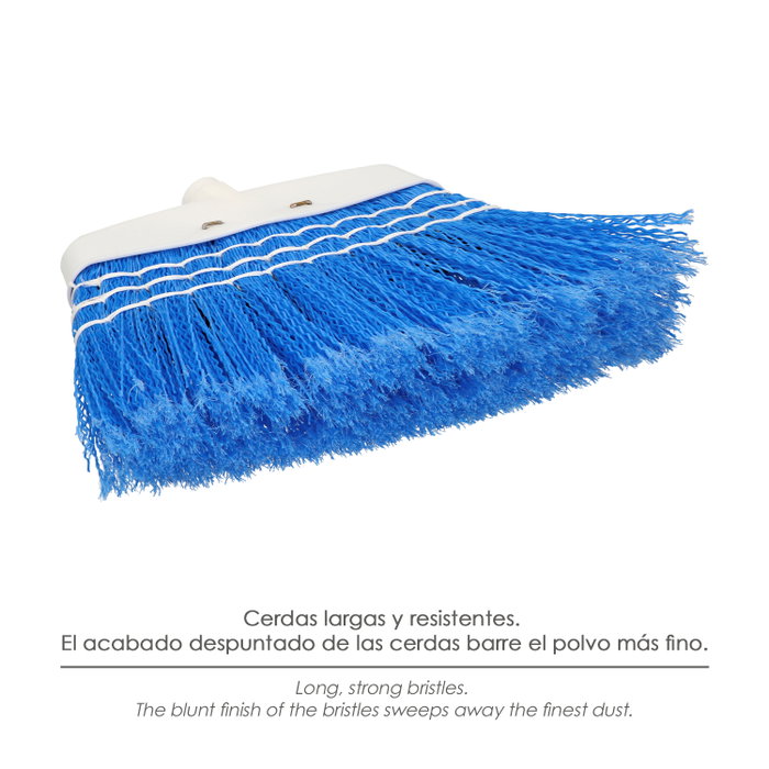 WOLFPACK LINEA PROFESIONAL Balai de jardin bleu avec cordons sans manche