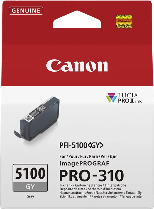 Canon PFI-5100gy Gris Cartouche d'encre 14ml (6959C001) Canon PFI-5100gy Gris Cartouche d'encre 14ml (6959C001)