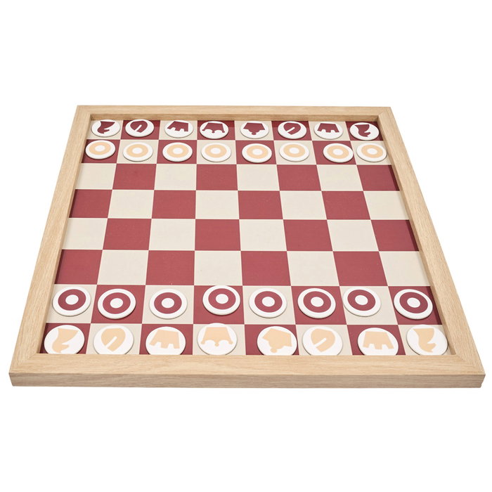 Mister Gadget Jeu d'échecs magnétique mural en bois et étain