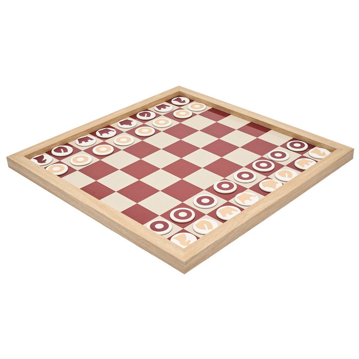 Mister Gadget Jeu d'échecs magnétique mural en bois et étain