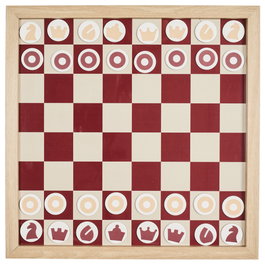 Mister Gadget Jeu d'échecs magnétique mural en bois et étain