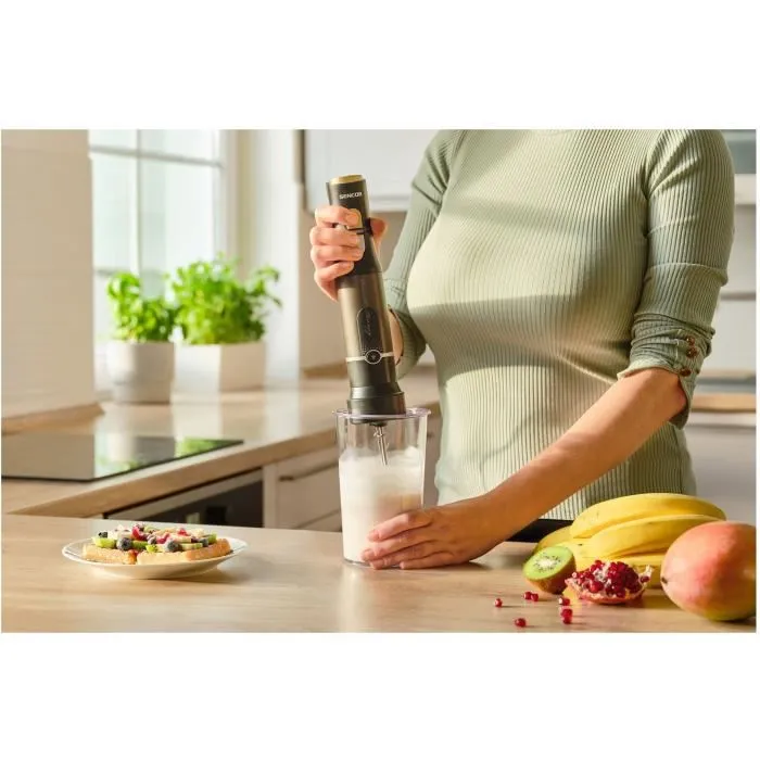 Sencor Mixeur plongeant SHB 6442BK 6 en 1 - 1200 W - Noir