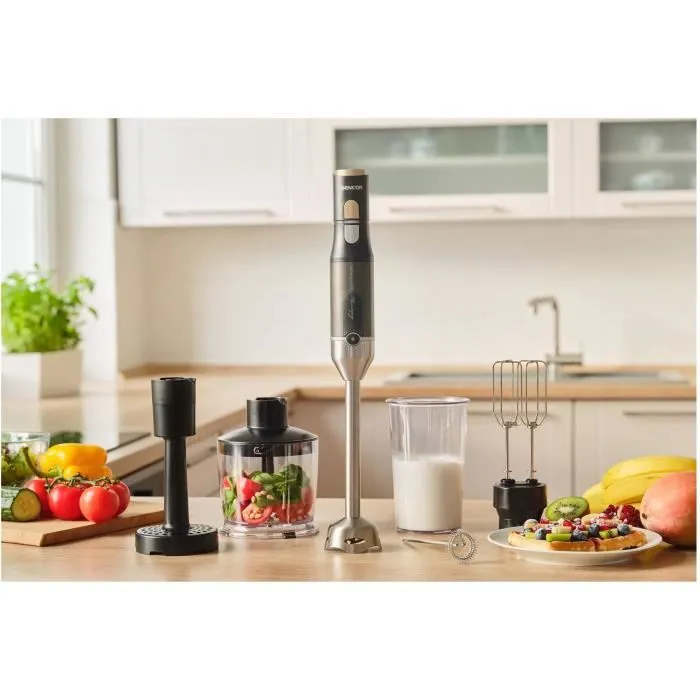 Sencor Mixeur plongeant SHB 6442BK 6 en 1 - 1200 W - Noir