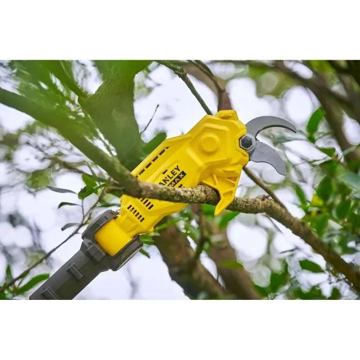 Stanley Fatmax Sécateur sur Perche Sans Fil SFMCPP632D1-QW 18V avec Batterie 2Ah et Chargeur - Outil de Jardin à Batterie