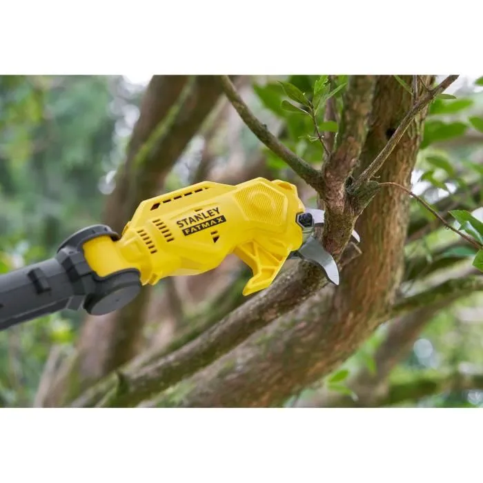 Stanley Fatmax Sécateur sur Perche Sans Fil SFMCPP632D1-QW 18V avec Batterie 2Ah et Chargeur - Outil de Jardin à Batterie