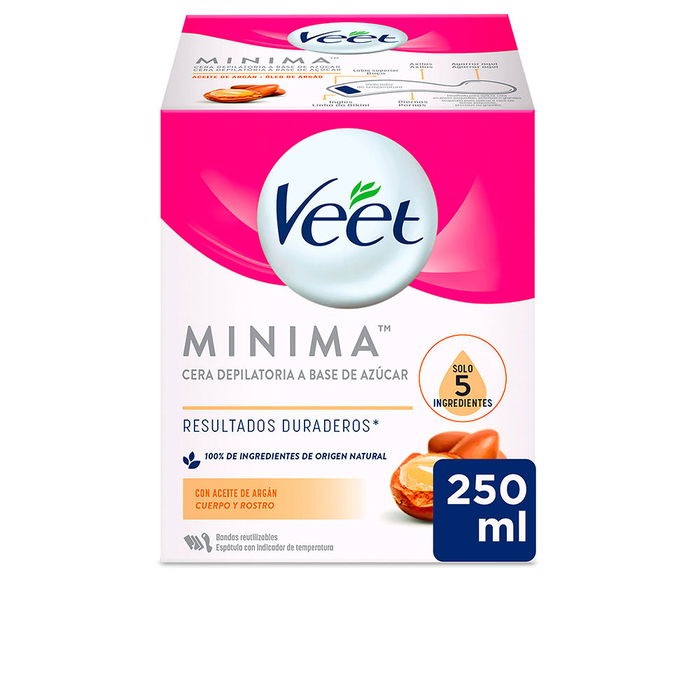 Veet Cire Chaude Naturelle à l'Huile d'Argan pour Tous Types de Peaux 250 ml Veet Cire Chaude Naturelle à l'Huile d'Argan pour Tous Types de Peaux 250 ml