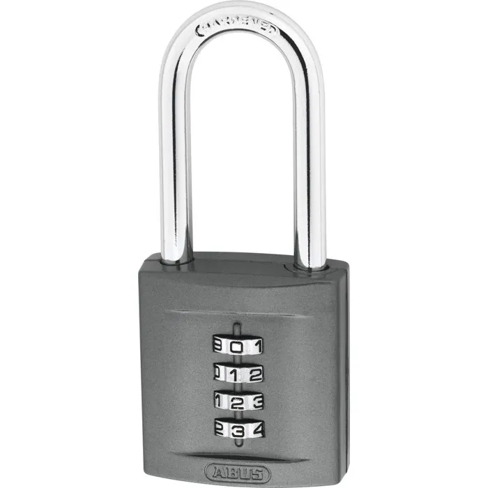 Abus Cadenas à combinaison 158/50HB50 avec haute anse en acier cémenté