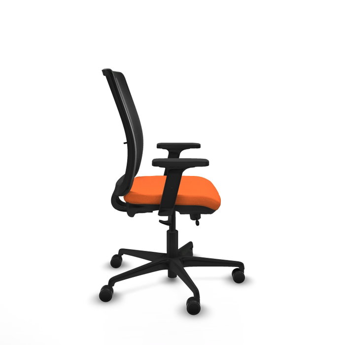 PIQUERAS Y CRESPO Chaise Haches Synchrone/Traslack Orange et Noir avec Accoudoirs 2D PIQUERAS Y CRESPO Chaise Haches Synchrone/Traslack Orange et Noir avec Accoudoirs 2D