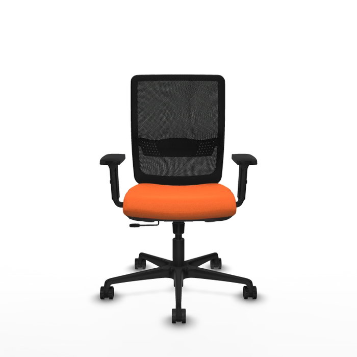 PIQUERAS Y CRESPO Chaise Haches Synchrone/Traslack Orange et Noir avec Accoudoirs 2D PIQUERAS Y CRESPO Chaise Haches Synchrone/Traslack Orange et Noir avec Accoudoirs 2D