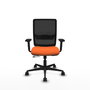 PIQUERAS Y CRESPO Chaise Haches Synchrone/Traslack Orange et Noir avec Accoudoirs 2D