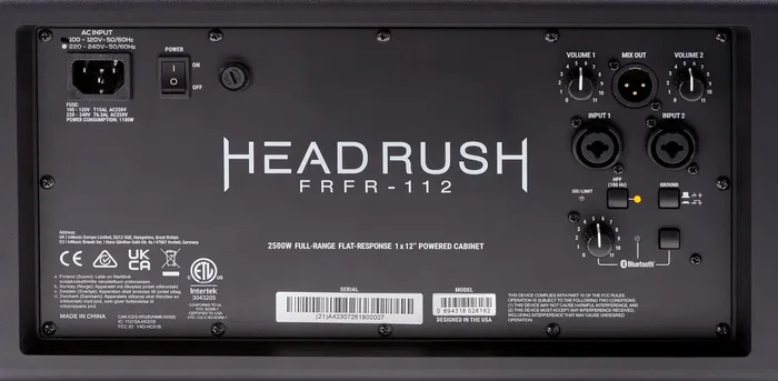 HEADRUSH Frfr-112 Mkii Moniteur de Scène Pleine Gamme 2500 W Bluetooth 2 entrées XLR/JACK 12 pouces HEADRUSH Frfr-112 Mkii Moniteur de Scène Pleine Gamme 2500 W Bluetooth 2 entrées XLR/JACK 12 pouces