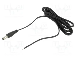 POS Câble d'alimentation DC plat 1,5 m, DC 5,5/2,1 mm droit