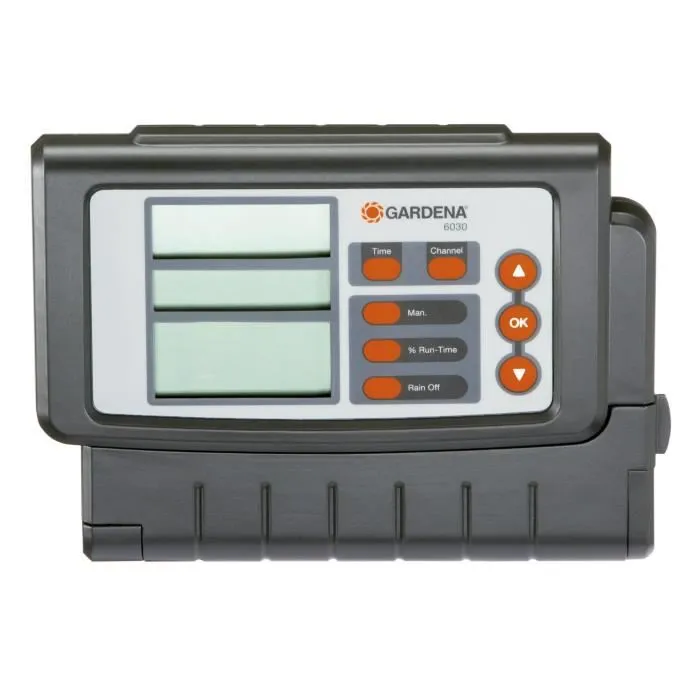 Gardena Programmateur 6030 Classic - Programmateur d'arrosage centralisé avec écran LCD pour intérieur, 230V, référence 1284.20
