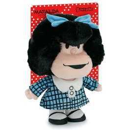 BARRADO Peluche Mafalda en robe bleue 27cm
