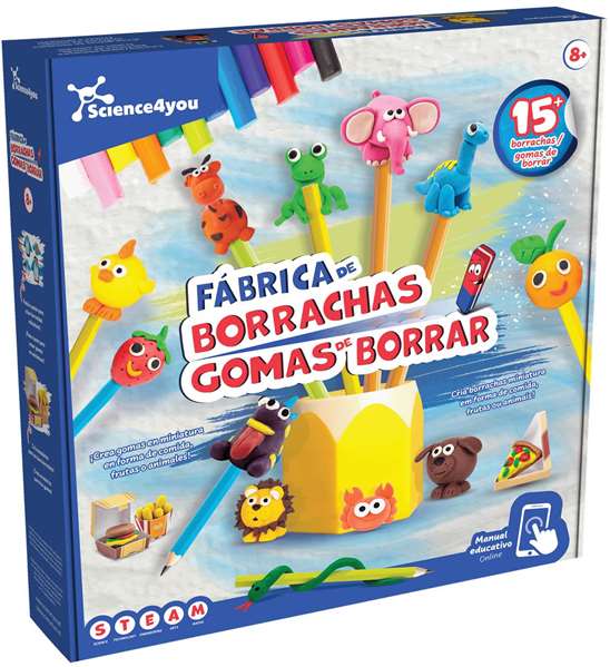 Science for you - Fabrique à gommes à effacer miniature, créateur de formes, jeu créatif pour enfants, 29x30x6 cm Science for you - Fabrique à gommes à effacer miniature, créateur de formes, jeu créatif pour enfants, 29x30x6 cm
