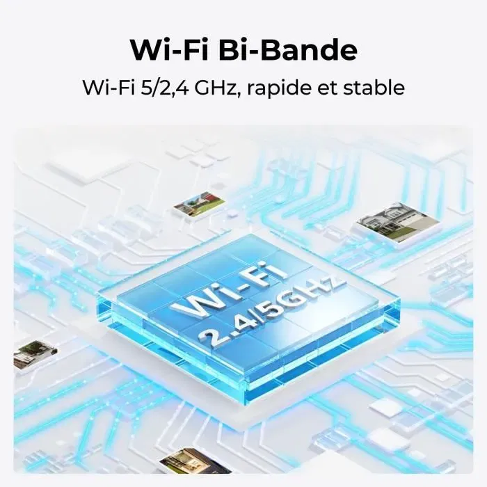 Reolink B430 - Caméra extérieure de surveillance 5MP (2880x1620) avec panneau solaire, vision nocturne, détection intelligente et compatibilité Google Assistant & Alexa - Blanc