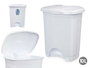 ARTE REGAL Poubelle à pédale en plastique blanc 10L