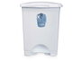 ARTE REGAL Poubelle à pédale en plastique blanc 10L