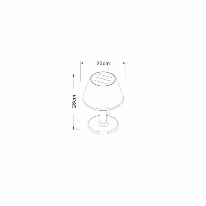 Galix Lampe de table solaire G2, 100 Lumens, Blanc et Gris Galix Lampe de table solaire G2, 100 Lumens, Blanc et Gris