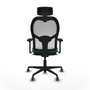 Piqueras y Crespo Chaise de Bureau avec Appui-tête 3D036G2 Vert