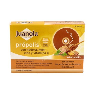 Juanola Pastilles Propolis Hedera-Miel 24 Unité Juanola Pastilles Propolis Hedera-Miel 24 Unité