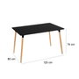 BigBuy Home Table Noir Naturel 120 x 80 x 75 cm