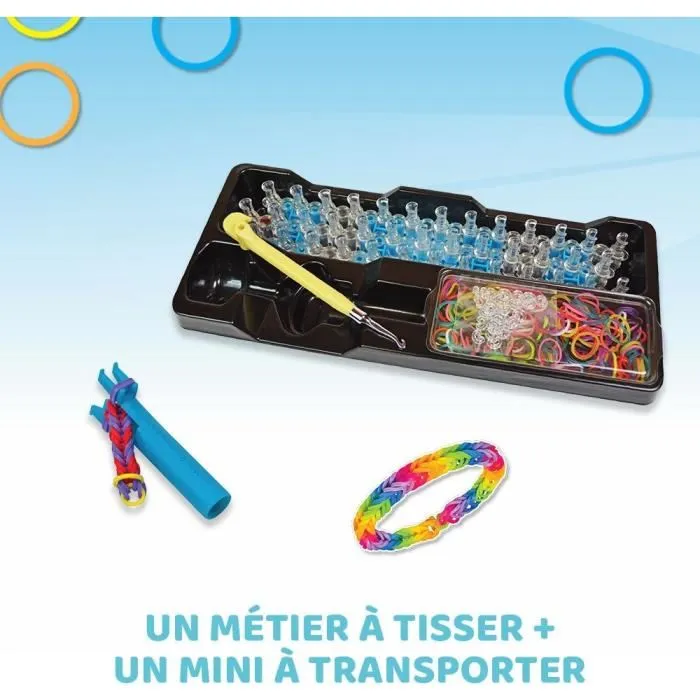 Rainbow Loom Kit Original par Bandai - Métier à tisser pour bracelets élastiques - 600 élastiques inclus - Ref: CD00001 Rainbow Loom Kit Original par Bandai - Métier à tisser pour bracelets élastiques - 600 élastiques inclus - Ref: CD00001