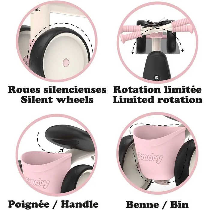 Smoby Porteur Rookie Minnie - Avec roues silencieuses et coffre à jouets - Pour enfant dès 12 mois - Développe la motricité Smoby Porteur Rookie Minnie - Avec roues silencieuses et coffre à jouets - Pour enfant dès 12 mois - Développe la motricité