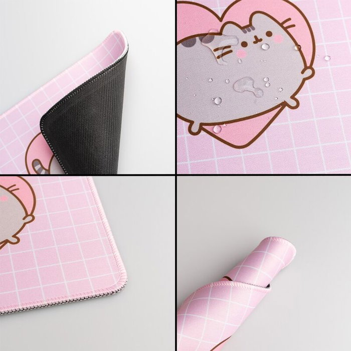 Pusheen - Tapis de souris Moments, 23.5x9.25 cm, surface textile imperméable à haute densité, base en caoutchouc antidérapante, bords renforcés