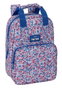 Safta Mochila infantil Nait Nait "Flores Coimbra Azul" 20x28x8 cm, sac à dos pour enfant à partir de 3 ans