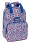 Safta Mochila infantil Nait Nait "Flores Coimbra Azul" 20x28x8 cm, sac à dos pour enfant à partir de 3 ans