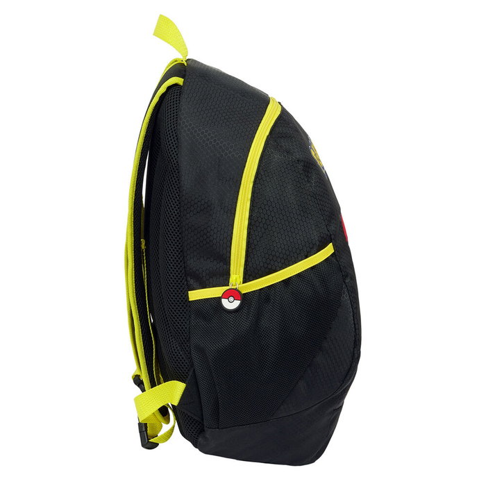 SAFTA - Sac à Dos Pokémon 42 cm, Compartiment Principal Grande Capacité, Poche Latérale pour Bouteille, Bretelles Ergonomiques et Dos Rembourré, Poignée de Transport