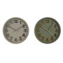Horloge Murale Home ESPRIT Vert Gris PVC Urbaine 30 x 4 x 30 cm (2 Unités)