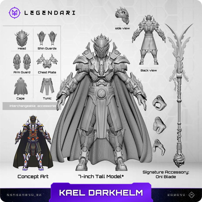 Legendari figurine 1/10 Kael Darkhelm 18 cm Legendari figurine 1/10 Kael Darkhelm 18 cm