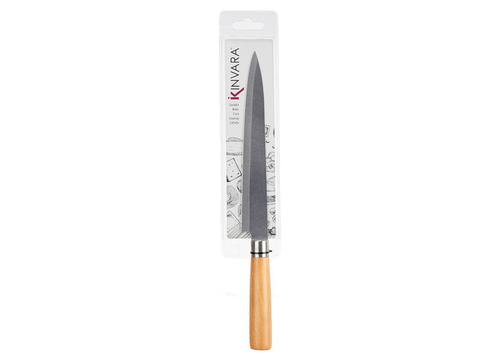 KINVARA Couteau moyen manche bois Marron-Plata