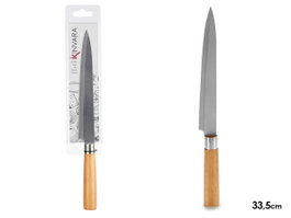 KINVARA Couteau moyen manche bois Marron-Plata