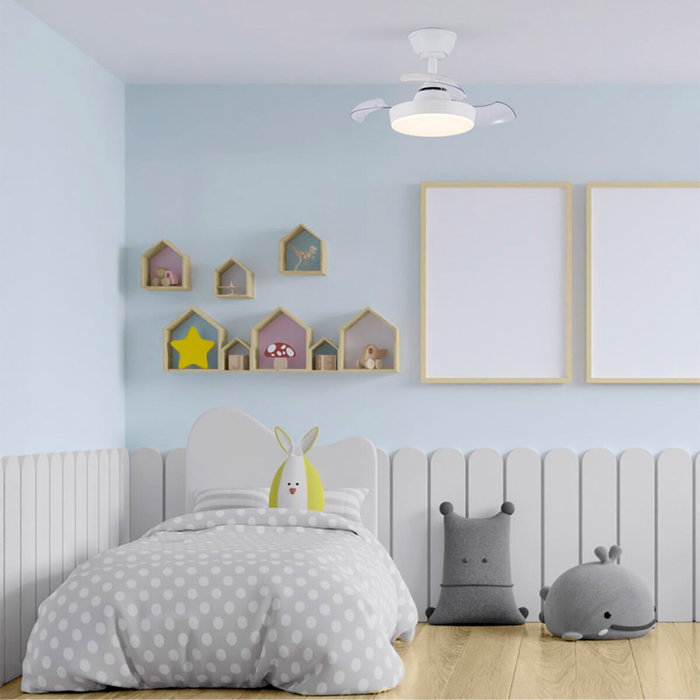 Ventilateur de Plafond CristalRecord Blanc Ø 55 cm Ventilateur de Plafond CristalRecord Blanc Ø 55 cm