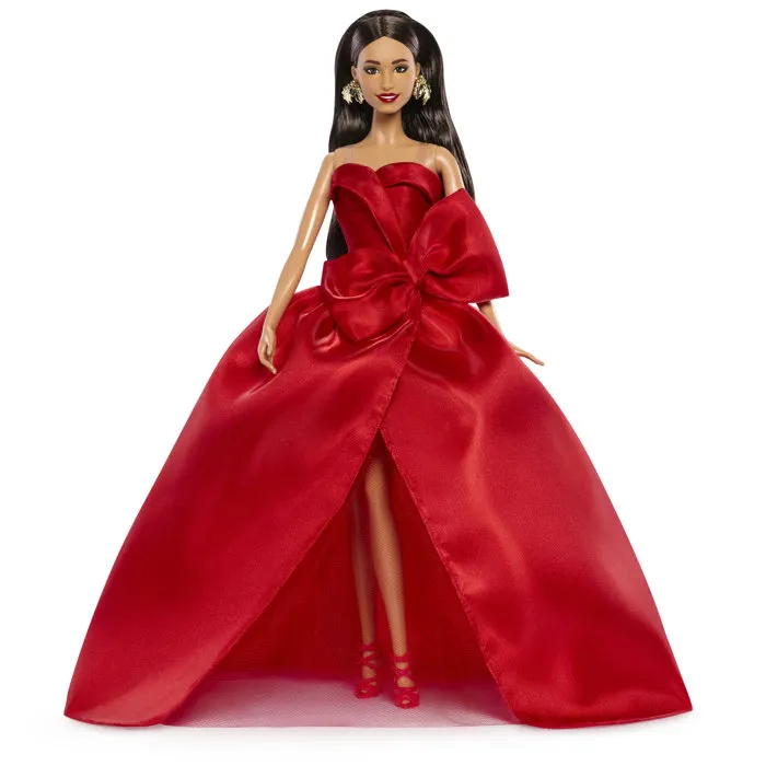 Barbie Poupée Joyeuses Fêtes Châtain JJX67 Édition Spéciale