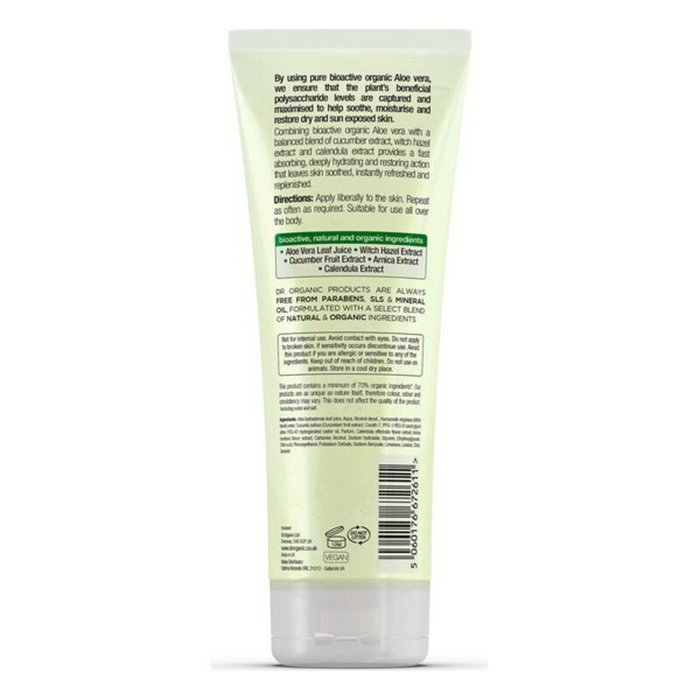 Dr. Organic Gel d'Aloe Vera organique au concombre et calendula, 200 ml