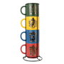 ERIK - Set de 4 tasses Harry Potter 300ml - Porcelaine - Lavable au lave-vaisselle et micro-ondes - 9 cm de hauteur