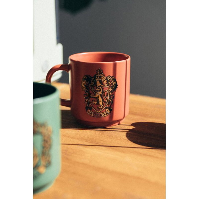 ERIK - Set de 4 tasses Harry Potter 300ml - Porcelaine - Lavable au lave-vaisselle et micro-ondes - 9 cm de hauteur