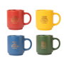 ERIK - Set de 4 tasses Harry Potter 300ml - Porcelaine - Lavable au lave-vaisselle et micro-ondes - 9 cm de hauteur