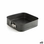 Quid Moule Carré Démontable Acier Pintado Sweet Grey 24 cm (12 Unités)