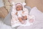 Muñecas Arias Muñeca Elegance Aria Rosa 38 cm - Poupée poids avec corps en vinyle et couverture - Fille