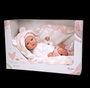 Muñecas Arias Muñeca Elegance Aria Rosa 38 cm - Poupée poids avec corps en vinyle et couverture - Fille