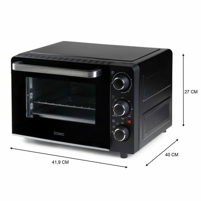 Domo Mini four électrique DO807GO - 20 L - Noir Domo Mini four électrique DO807GO - 20 L - Noir