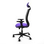 PIQUERAS Y CRESPO Chaise Zulema Synchro Violet et Gris avec Appui-tête et Accoudoirs 2D