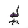 Chaise Alocén Synchrone/Traslack tissu Pourpre Maille Noir Structure polyamide noire Accoudoir 1D Sans appui-tête Roulettes en nylon 50 mm