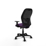 Chaise Alocén Synchrone/Traslack tissu Pourpre Maille Noir Structure polyamide noire Accoudoir 1D Sans appui-tête Roulettes en nylon 50 mm