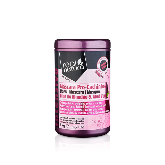 Real Natura Mascarilla Sem Sal Pro-Cachinhos 1kg Real Natura Mascarilla Sem Sal Pro-Cachinhos 1kg